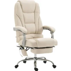 CLP Bureaustoel Pacific chroom Frame - Stof - creme