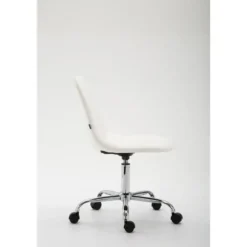 CLP Bureaustoel Reims chroom Frame - Kunstleer - wit