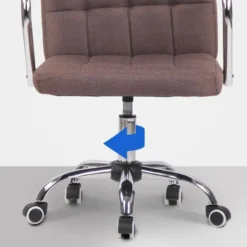 CLP Bureaustoel Terni chroom Frame - Stof - bruin