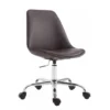 CLP Bureaustoel Toulouse chroom Frame - Kunstleer - bruin