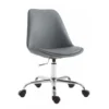 CLP Bureaustoel Toulouse chroom Frame - Kunstleer - grijs