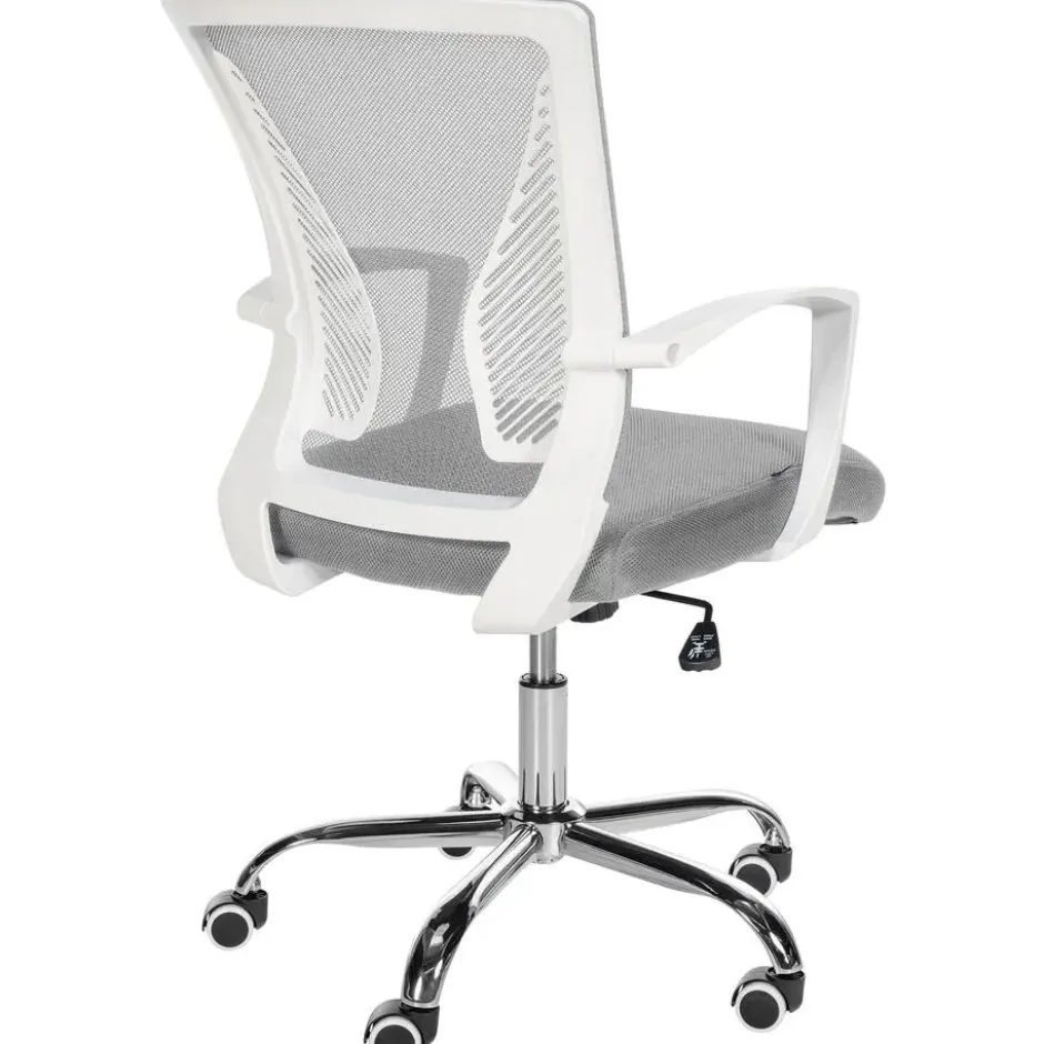 CLP Bureaustoel Tracy chroom Frame - Microfiber - licht grijs