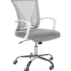 CLP Bureaustoel Tracy chroom Frame - Microfiber - licht grijs
