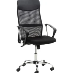 CLP Bureaustoel Washington chroom Frame - Kunstleer - zwart
