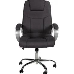 CLP Bureaustoel XL Apoll chroom Frame - Stof - zwart