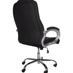 CLP Bureaustoel XL Apoll chroom Frame - Stof - zwart