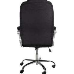 CLP Bureaustoel XL Apoll chroom Frame - Stof - zwart