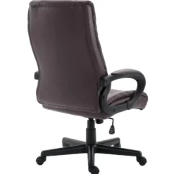 CLP Bureaustoel XL Sparta zwart Frame - Kunstleer - bruin