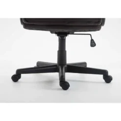 CLP Bureaustoel XL Sparta zwart Frame - Kunstleer - bruin
