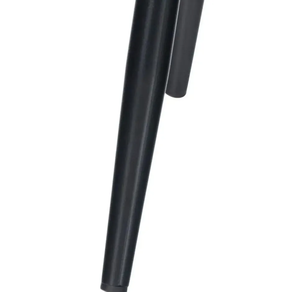 CLP Eetkamerstoel Antibes zwart Frame - Fluweel - bruin