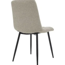 CLP Eetkamerstoel Antibes zwart Frame - Stof - taupe