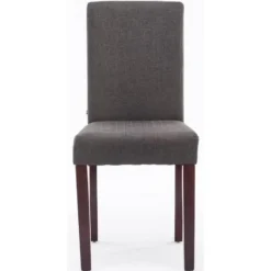 CLP Eetkamerstoel Ina cappuccino Frame - Stof - donkergrijs