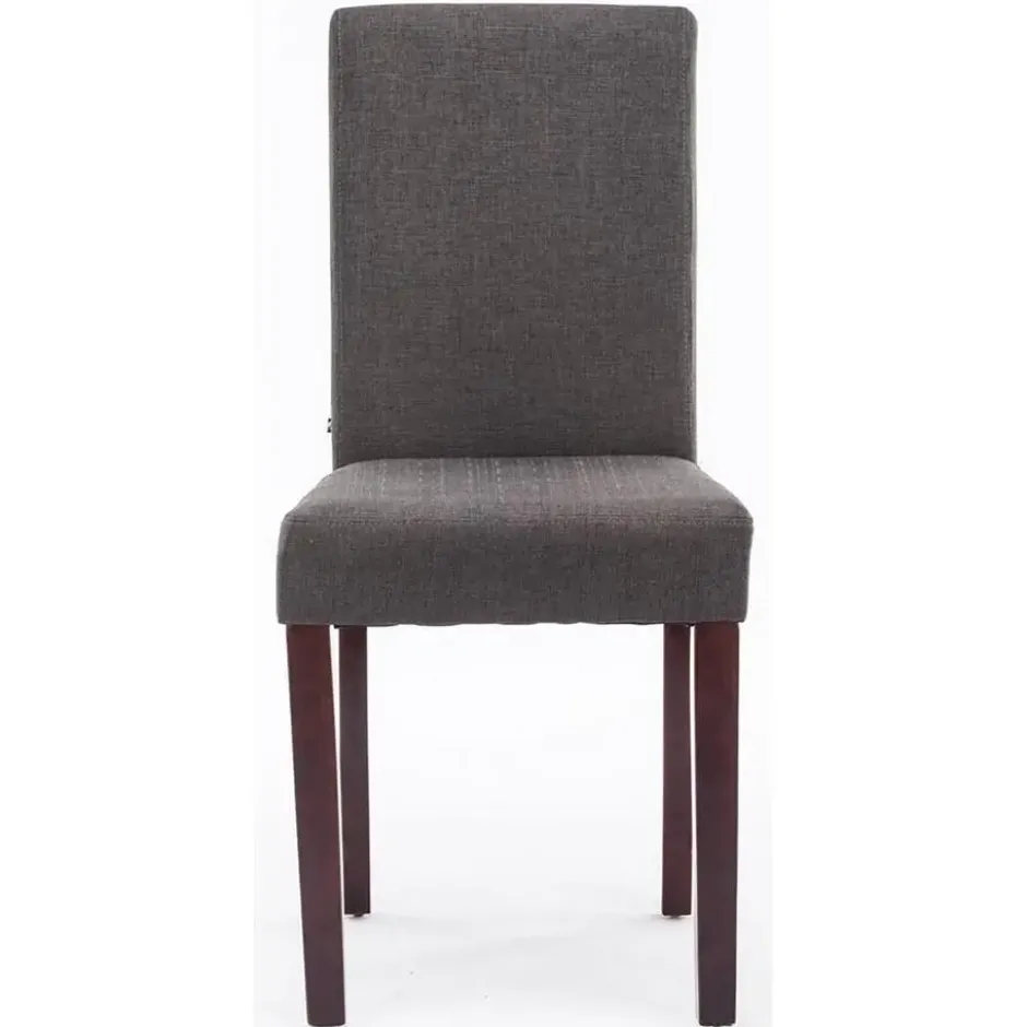 CLP Eetkamerstoel Ina cappuccino Frame - Stof - donkergrijs