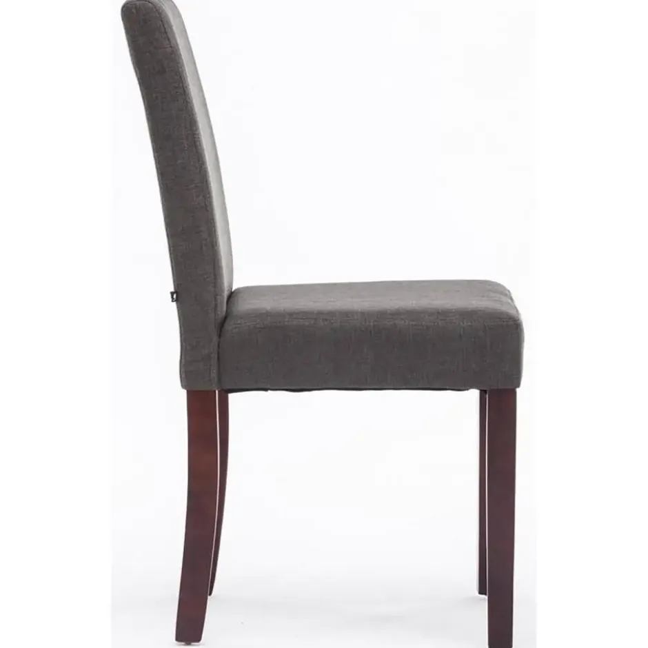 CLP Eetkamerstoel Ina cappuccino Frame - Stof - donkergrijs
