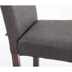 CLP Eetkamerstoel Ina cappuccino Frame - Stof - donkergrijs