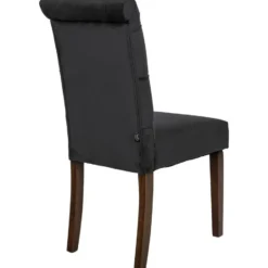 CLP Eetkamerstoel Lisburn walnoot Frame - Fluweel - zwart