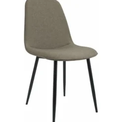 CLP Eetkamerstoel Maryam zwart Frame - Stof - taupe