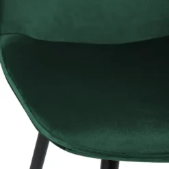 CLP Eetkamerstoel Maryam zwart Frame - Fluweel - groen