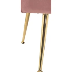 CLP Eetkamerstoel Rosita goud Frame - Fluweel - roze