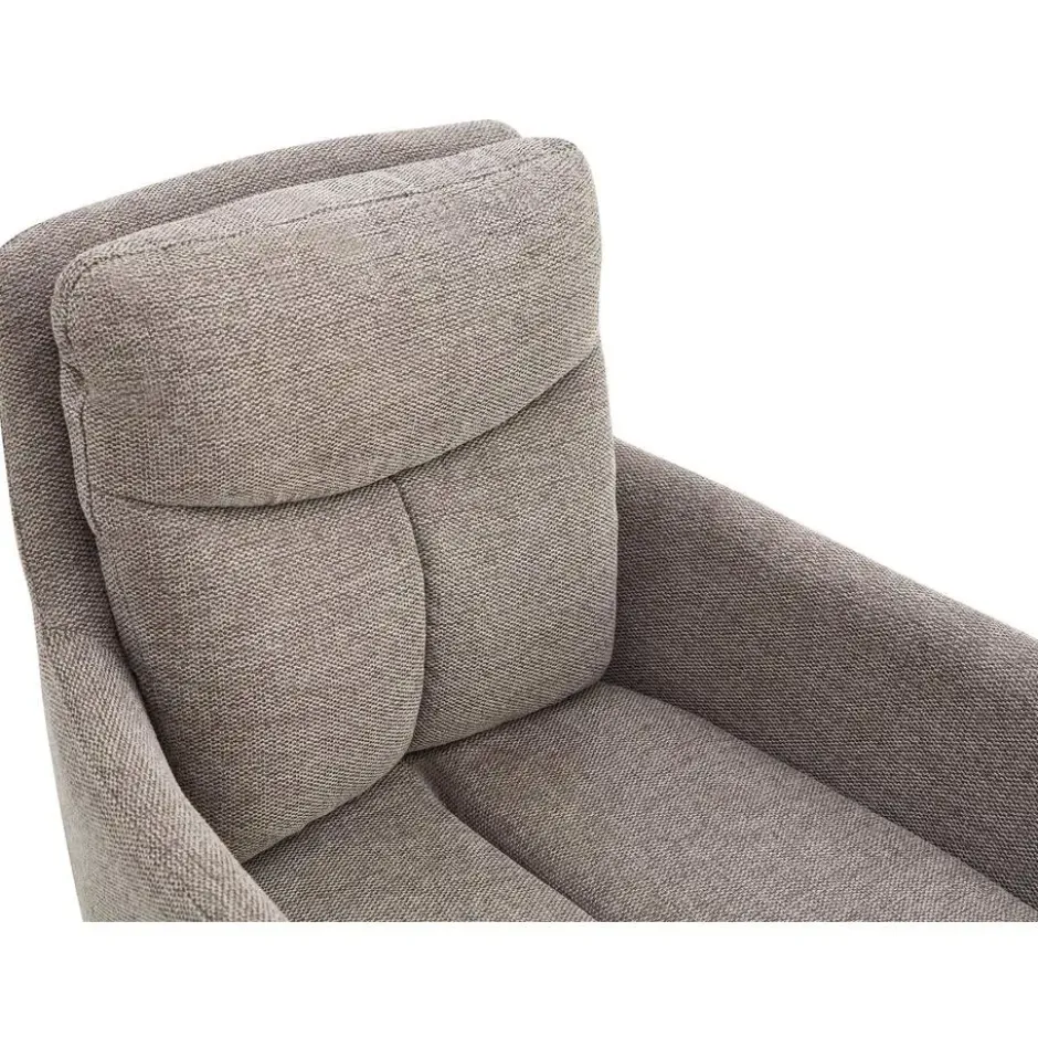 CLP Eetkamerstoel Somers zwart Frame - Stof - taupe