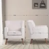 CLP Fauteuil Kioni bruin Frame - Ribstof - creme