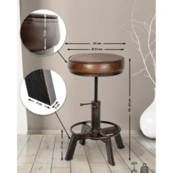 CLP Hocker Destin Kunstleer - bronzen