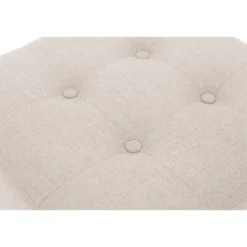 CLP Hocker Pharao antiek licht Frame - Stof - creme