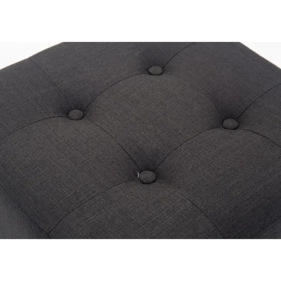 CLP Hocker Pharao antiek licht Frame - Stof - donkergrijs