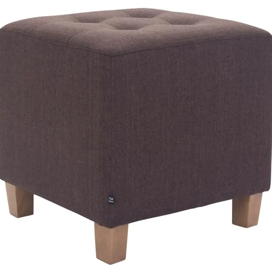 CLP Hocker Pharao antiek licht Frame - Stof - bruin
