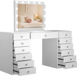 CLP Kaptafel Attalla wit Frame - Hout - wit