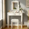 CLP Kaptafel Velia wit Frame - Hout - wit