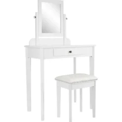 CLP Kaptafel Velia wit Frame - Hout - wit