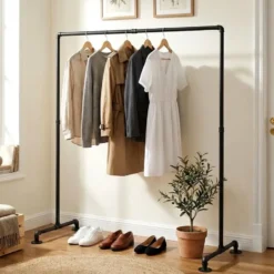 CLP Kledingrek Jersey 150x150x55 cm - zwart