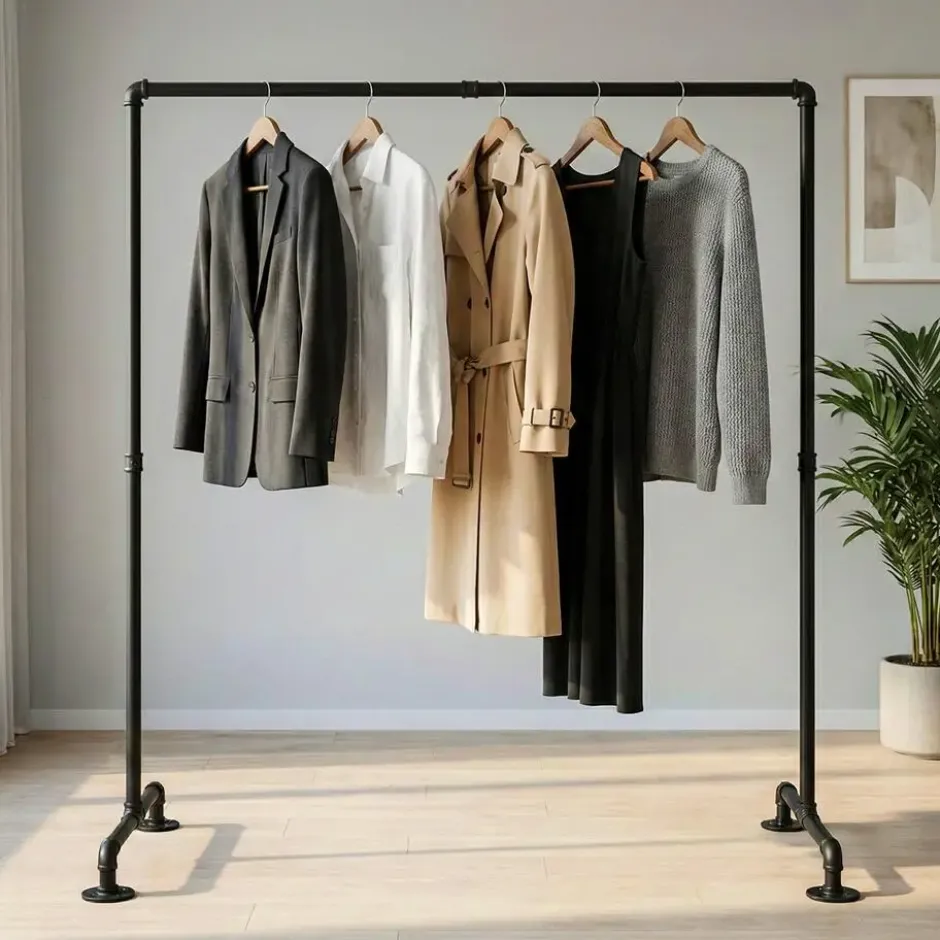 CLP Kledingrek Jersey 150x150x55 cm - zwart