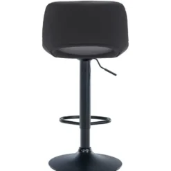 CLP Set van 2 Barkruk Camden mat zwart Frame - Kunstleer - zwart