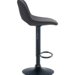CLP Set van 2 Barkruk Camden mat zwart Frame - Kunstleer - zwart