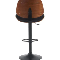 CLP Set van 2 Barkruk Clawson zwart Frame - Stof - walnoot/zwart