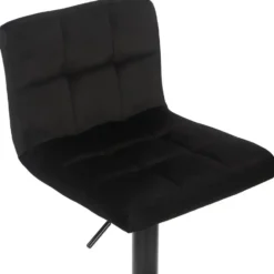CLP Set van 2 Barkruk Feni zwart Frame - Fluweel - zwart