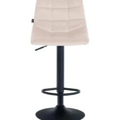 CLP Set van 2 Barkruk Jerry zwart Frame - Fluweel - beige