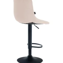 CLP Set van 2 Barkruk Jerry zwart Frame - Fluweel - beige