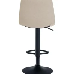 CLP Set van 2 Barkruk Jerry zwart Frame - Stof - creme