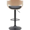 CLP Set van 2 Barkruk Kingston mat zwart Frame - Kunstleer - natura/zwart