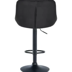 CLP Set van 2 Barkruk Lazio zwart Frame - Fluweel - zwart