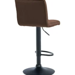 CLP Set van 2 Barkruk Peru zwart Frame - Fluweel - bruin