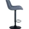 CLP Set van 2 Barkruk Tover zwart Frame - Stof - blauw