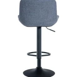 CLP Set van 2 Barkruk Tover zwart Frame - Stof - blauw
