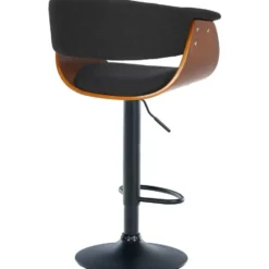 CLP Set van 2 Barkruk Vestal zwart Frame - Stof - walnoot/zwart