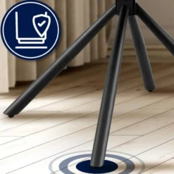 CLP Set van 2 Eetkamerstoel Tipton zwart Frame - Stof - blauw