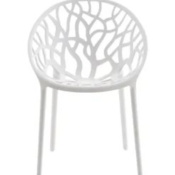 CLP Set van 4 Tuinstoel Hope Kunststof - wit