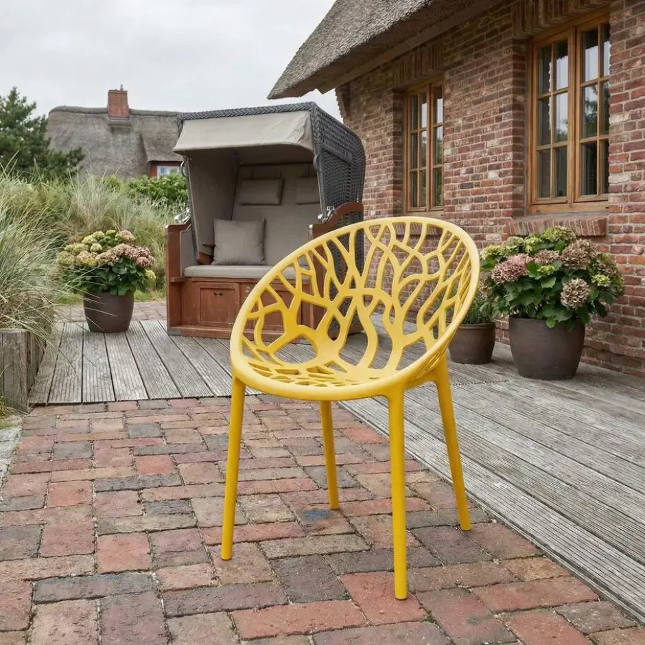 CLP Set van 2 Tuinstoel Hope Kunststof - geel